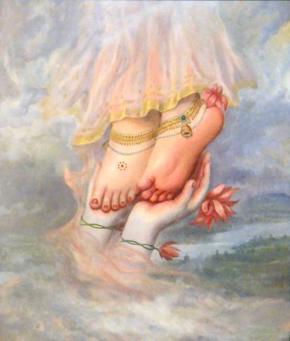 Brindvaneswari Sri Radha's lotus feet